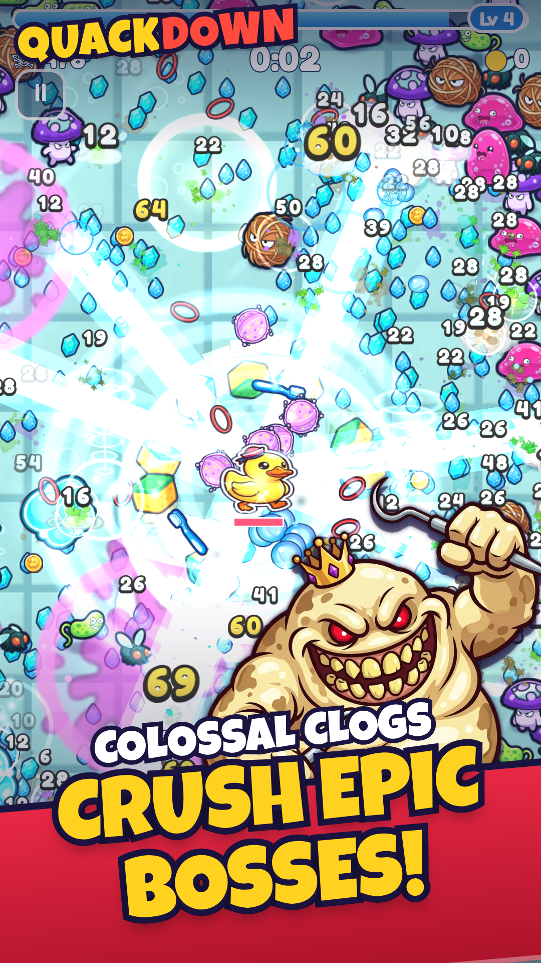 Quackdown — Colossal clogs: Crush epic bosses!